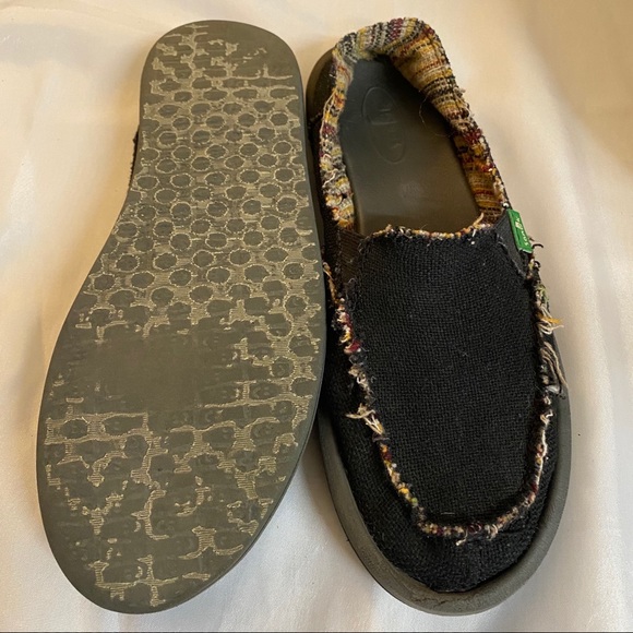 Sanuk Women’s Sidewalk Surfer Black W/ Multi Sz 8 - Picture 5 of 15